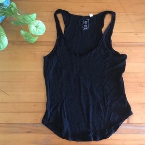 Charcoal gray black racerback tank